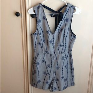 BCBG Embroidered Romper